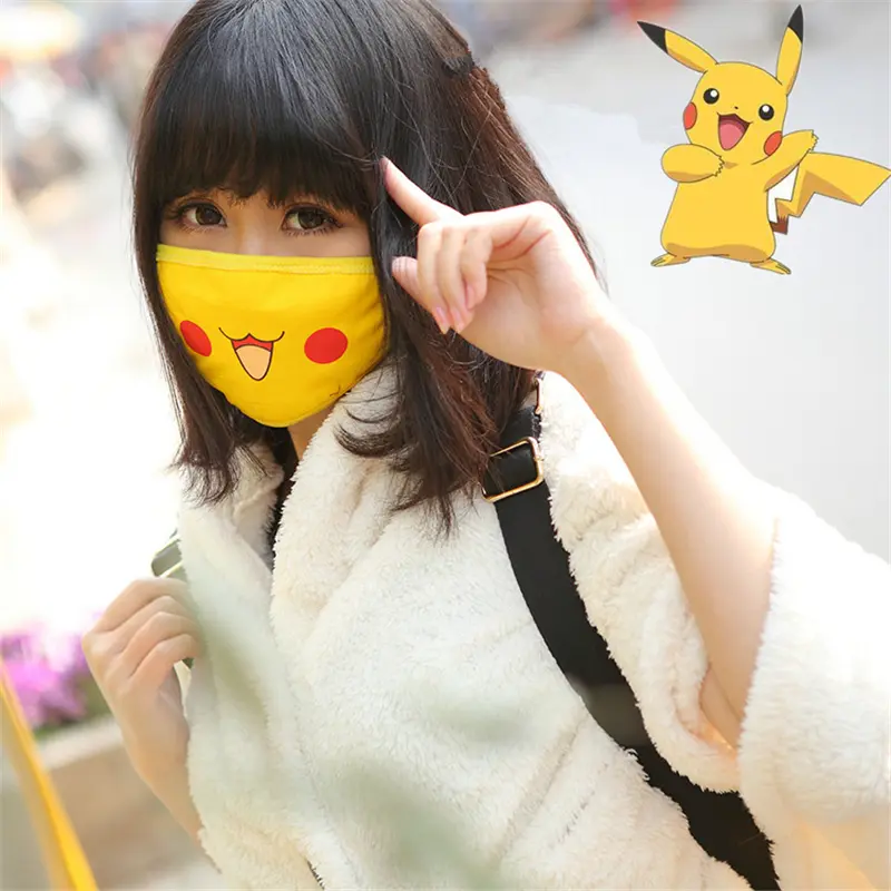 Pokemon Pikachu Gesichtsmaske / Cosplay Baumwolle