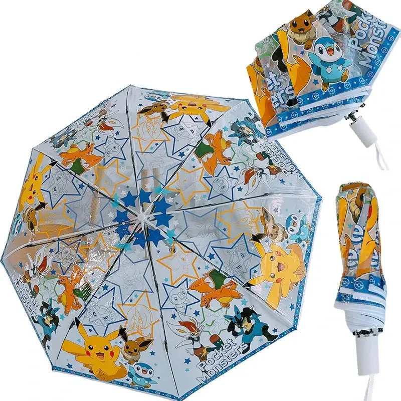 Pokemon Pikachu Transparenter Regenschirm