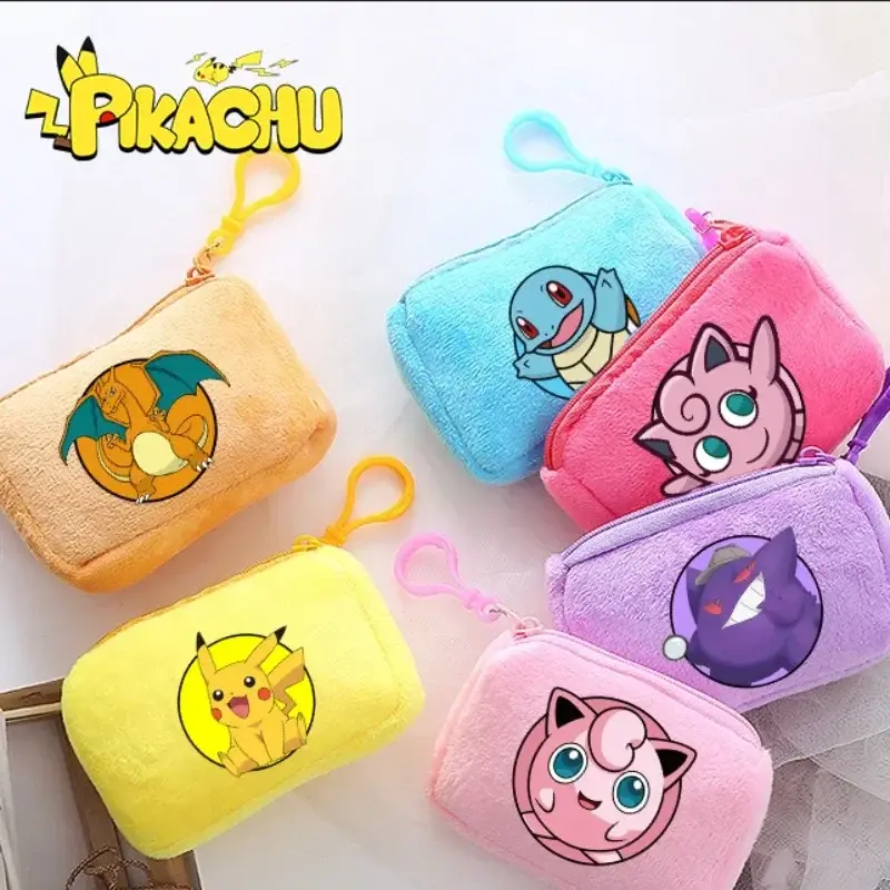 Pokemon Plüsch Geldbörse für Kinder mit Clip