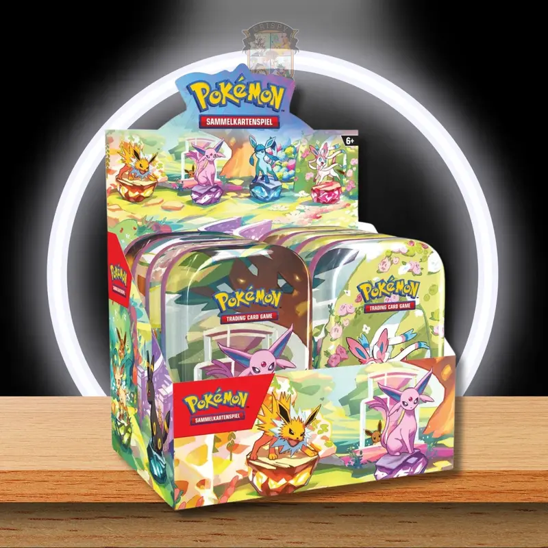 Pokémon Prismatische Entwicklungen Mini Tin Display (DE)