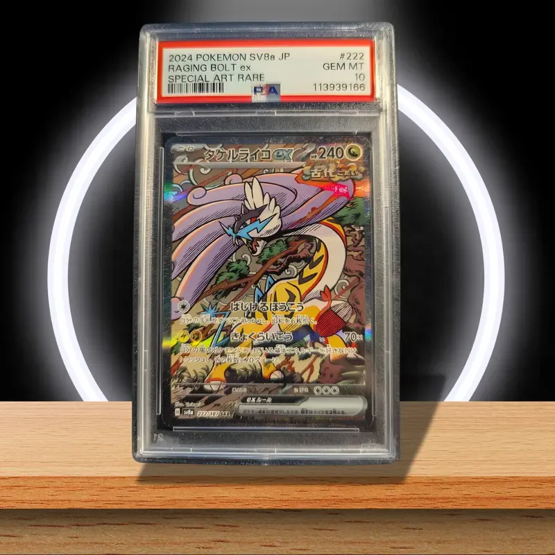 Pokémon Raging Bolt EX – SV8a 222 – PSA 10 (JP)