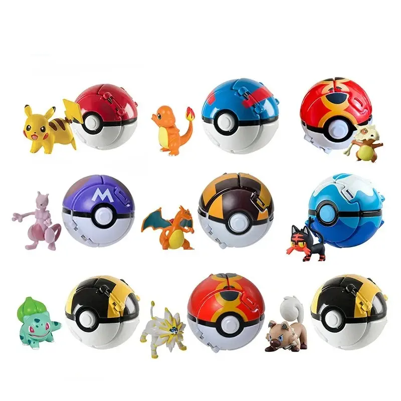 Pop'n throw Pokebälle mit Pokemon Figur