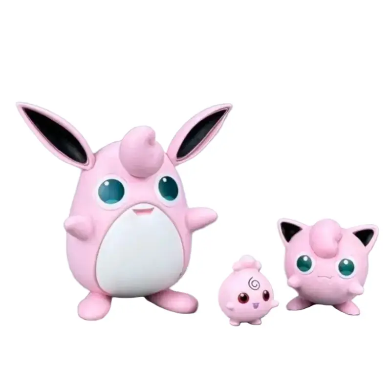 Pummeluff Jigglypuff, Fluffeluff, Knuddeluff Evolution Entwicklungen Figuren Set