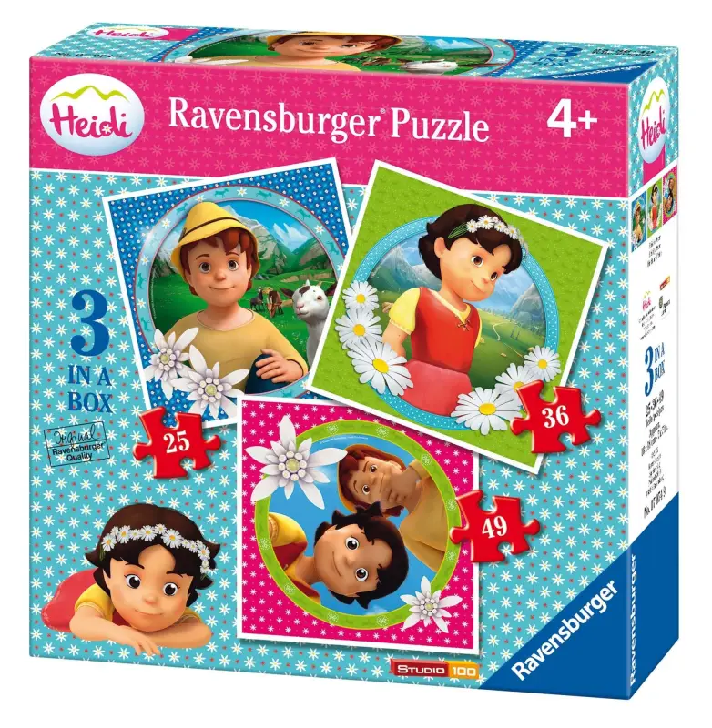 Ravensburger Heidi Puzzle - 3 Kinderpuzzle