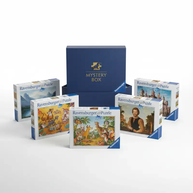 Ravensburger Puzzle Mystery Box – 5 Überraschungs-Puzzles Bundle