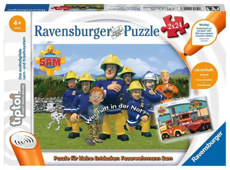Ravensburger tiptoi 00046 Puzzle Feuerwehrmann Sam