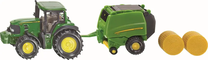 SIKU 1665 John Deere Traktor mit Ballenpresse 1