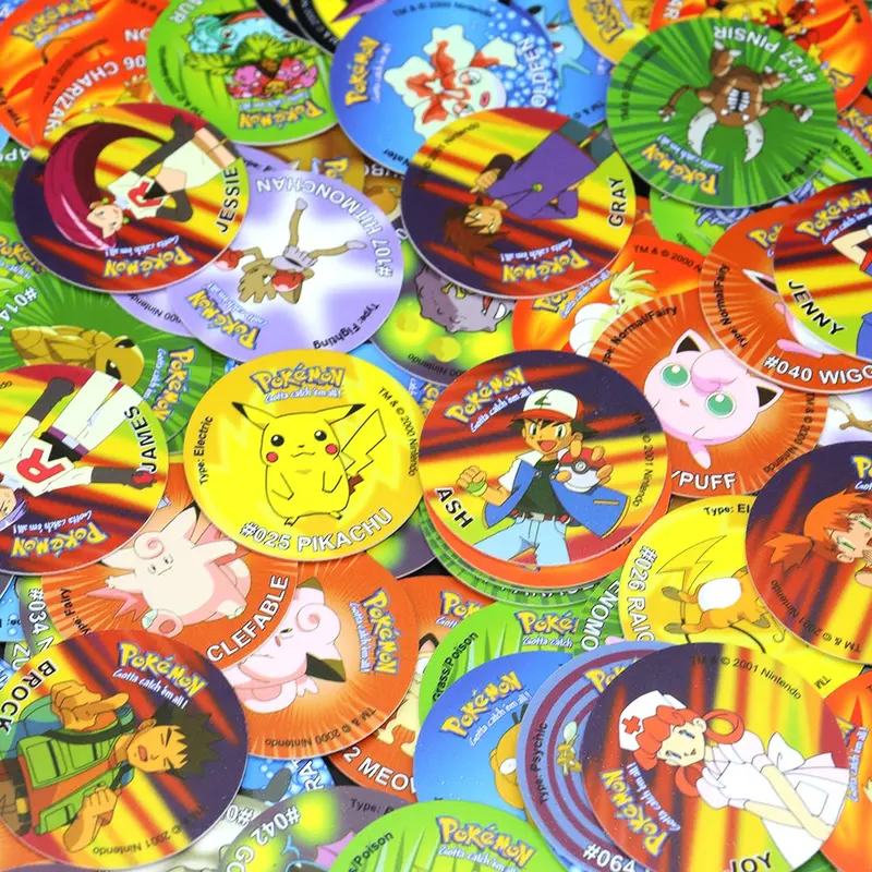 Tazos Pokémon 160 runde Pogs 2000er Edition mit Box