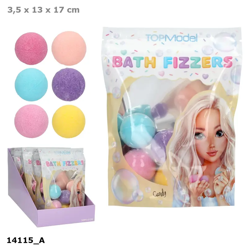 TOPModel Badebomben CANDY GLAM - 6 bunte Badekugeln