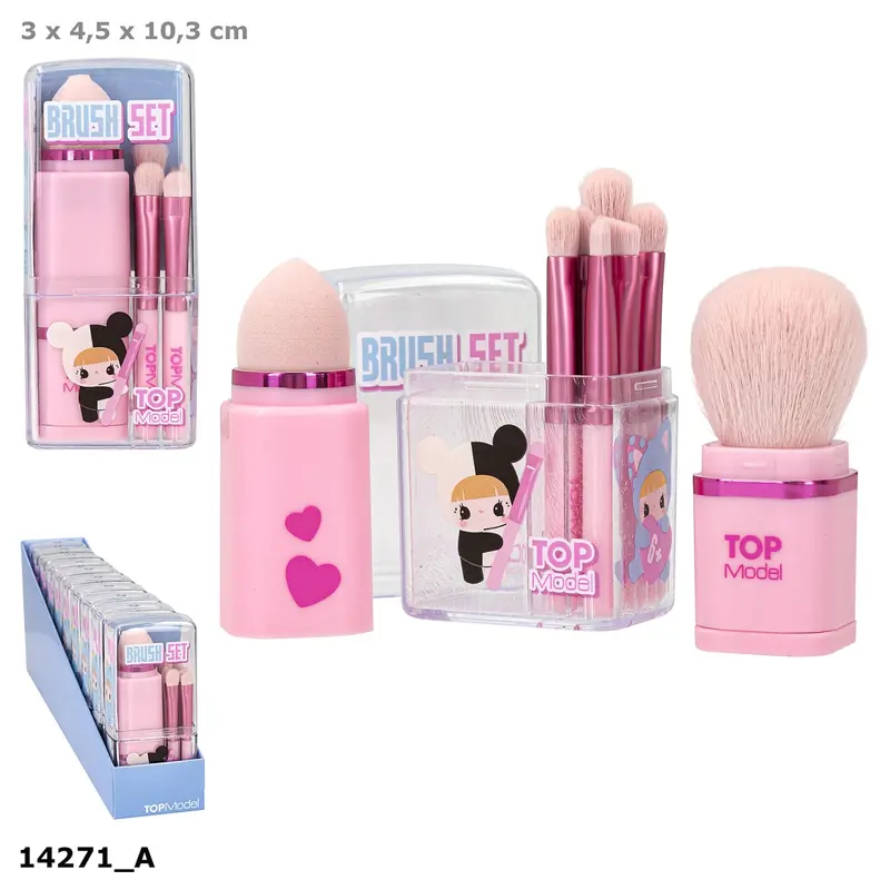 TOPModel KPOP Pinselset in Box, 8 Pinsel und Blender