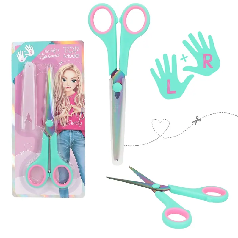 TOPModel Schere mit Regenbogen-Klingen & Softgrip