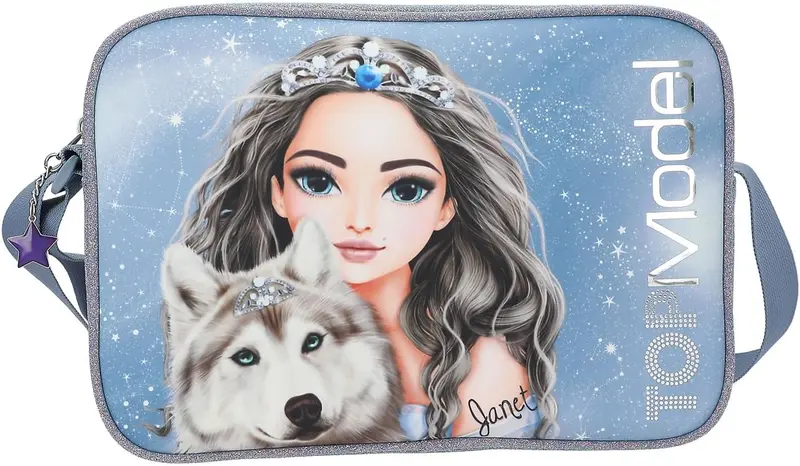 TOPModel Umhängetasche Wolf - Glitzer & Stimmungsanhänger
