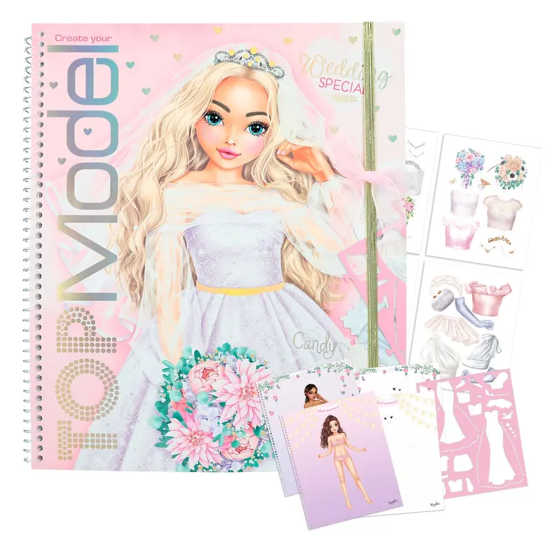 TOPModel Wedding Special Malbuch - Hochzeitsdesigns