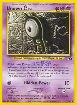 Unown - Neo Discovery (Rare) [NDI-33]