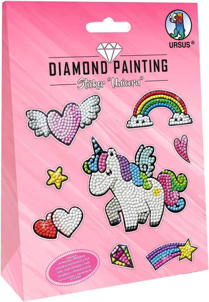 Ursus Diamond Painting Sticker Einhorn
