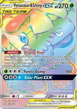 Venusaur & Snivy GX - Cosmic Eclipse (Secret Rare) [CEC-249]