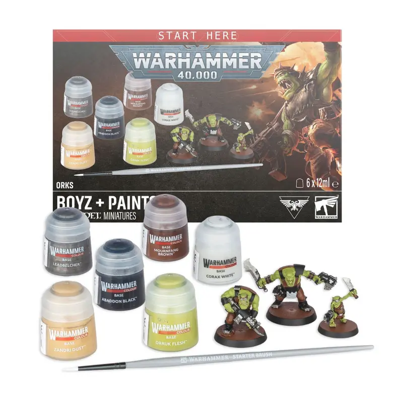Warhammer 40k Orks With Paints And Tools