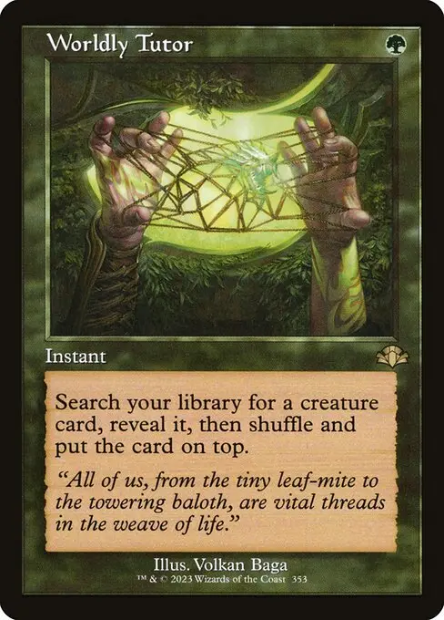 Worldly Tutor (V.1) XDMR-353 Rare Englisch