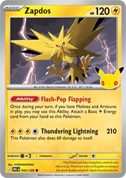 Zapdos - 30th Celebration (Common) [30C-055]