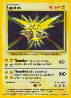 Zapdos BS-16 Holo Rare Played Deutsch