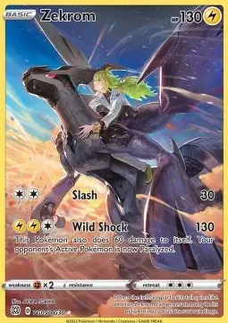 Zekrom BRS-TG05 Holo Rare Played Deutsch