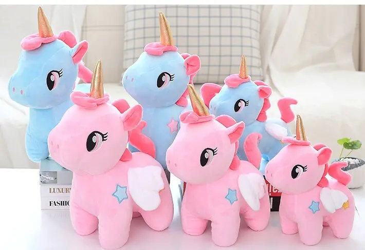 Zuckersüße Einhorn Kuscheltiere mit Herzchen Deko (25cm oder 30cm)